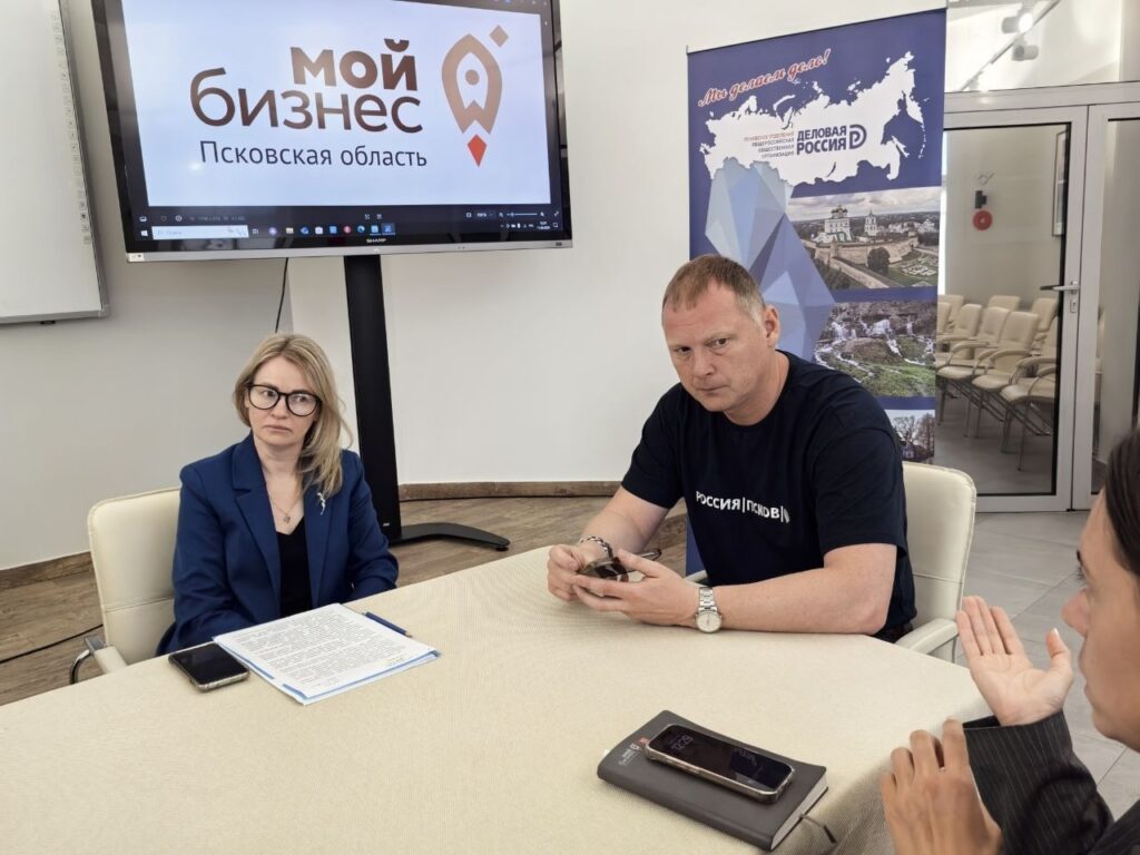 Круглый стол, организованный Псковским региональным отделением «Деловая Россия» в центре "Мой Бизнес".